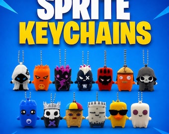 Sprites Fort Building 3D Printed Keychain – Battle Royale Gamer Sprite Accessory