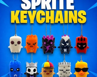 Sprites Fort Building 3D Printed Keychain – Battle Royale Gamer Sprite Accessory
