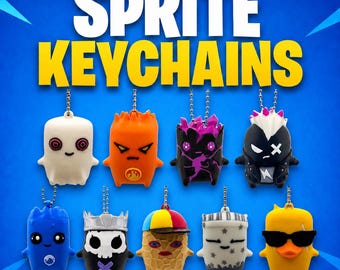 Sprites Fort Building 3D Printed Keychain – Battle Royale Gamer Sprite Accessory