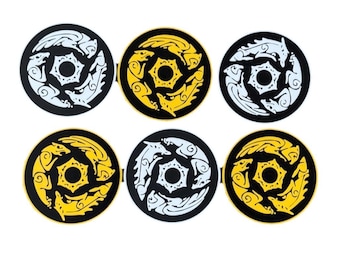 Crimson Game Desert Coaster Set, 3D Printed Video Game Decor (With/Without Cork Backing)