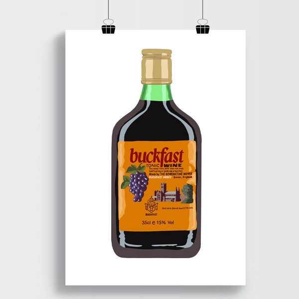 Buckfast Bottle Inspired Art Print