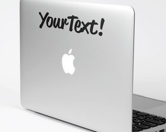 Calcomanía con nombre personalizada: vinilo personalizado para portátil, coche y tableta.
