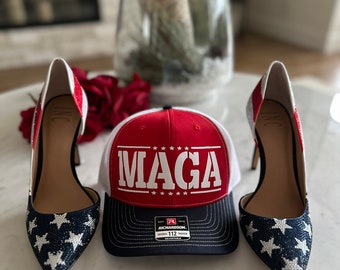 Gorra de camionero MAGA personalizada: Richardson 112 Snapback