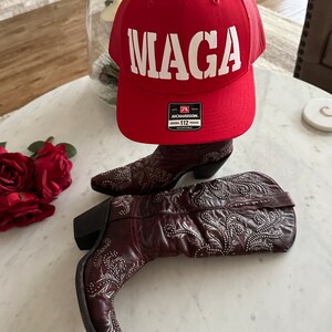 MAGA Richardson 112 Trucker Hat in white matte