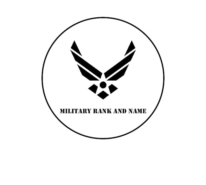 Air Force Military Rank and Name Personalized Decal fast Shipping
