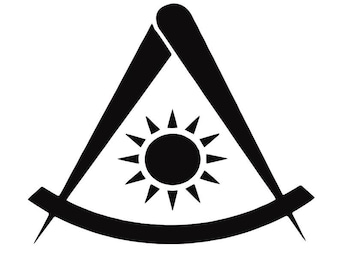 Calcomanía de vinilo de Maestro Masónico Pasado: Adhesivo para auto o laptop