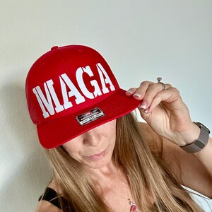 MAGA Richardson 112 Trucker Hat in white matte