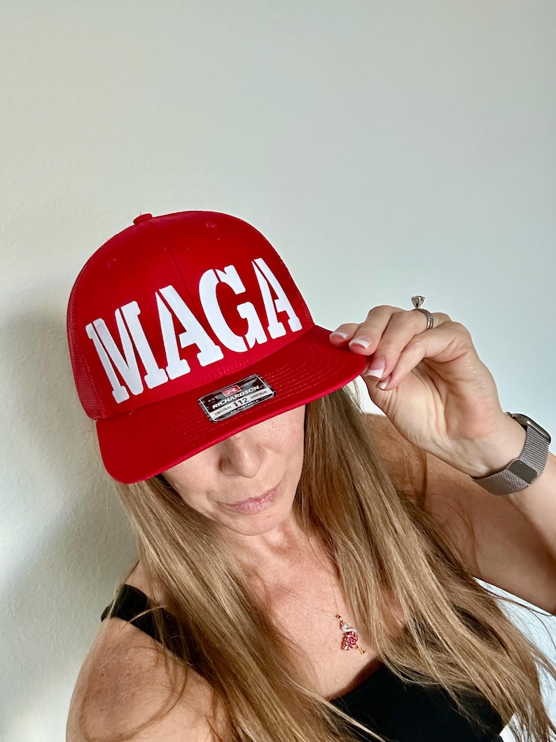 MAGA Richardson 112 Trucker Hat in white matte