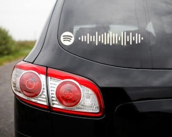 Calcomanía de vinilo personalizada con código de Spotify: coche, portátil y teléfono