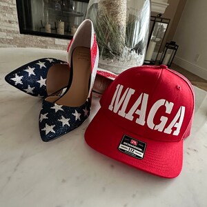 MAGA Richardson 112 Trucker Hat in white matte