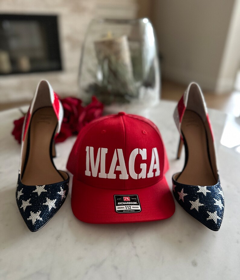 MAGA Richardson 112 Trucker Hat in white matte