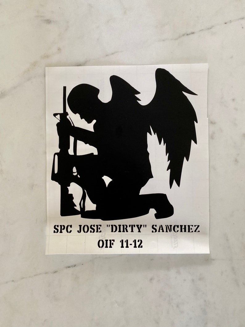 Personalized Fallen Soldier Vinyl Decal: Military Memorial Car Window ...