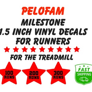 Treadmill or Bike Milestones (1.5 inch) | Vinyl Tread Decal | Treadmill Accessories | Custom Fitness Tread Decal | FAST SHIPPING