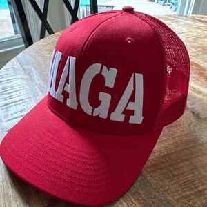 MAGA Richardson 112 Trucker Hat in white matte