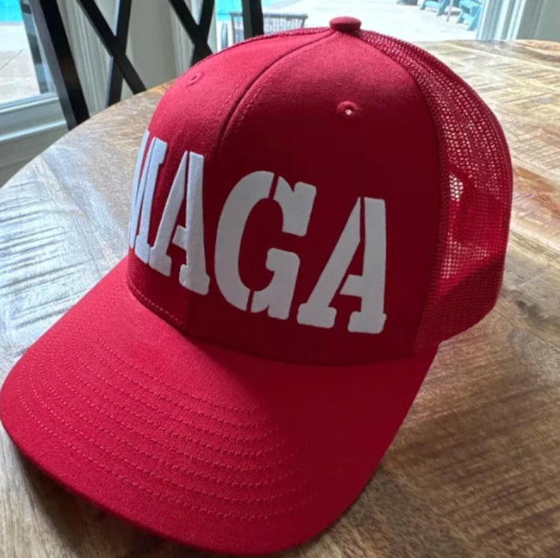 MAGA Richardson 112 Trucker Hat in white matte