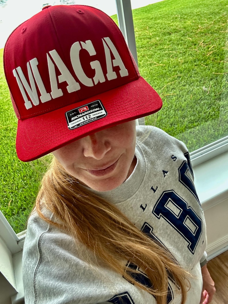 MAGA Richardson 112 Trucker Hat in white matte