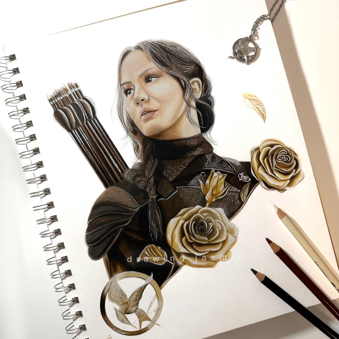 Katniss Everdeen Fanart Hunger Games Mockingjay Drawing - Etsy
