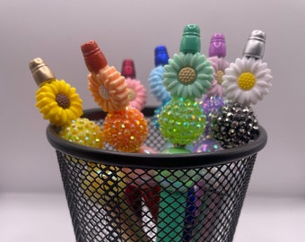 Colorful beaded pens