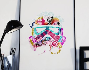 Storm Trooper Head Print (Various Sizes - Print Only - No Frame) by Kooky Prints