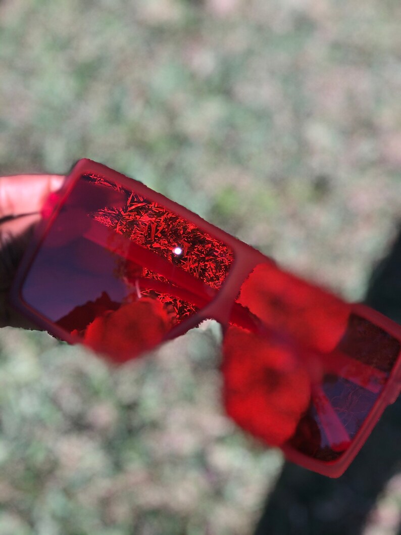 Colorful Big frame glasses
