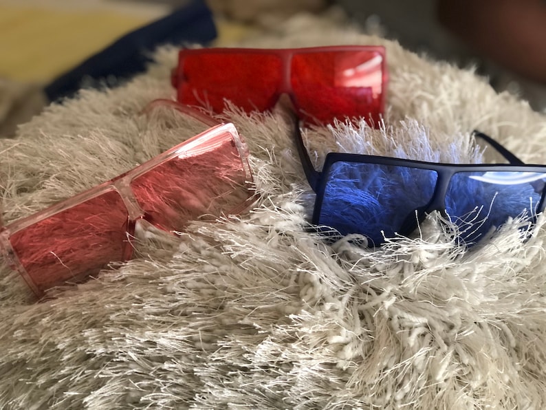 Colorful Big frame glasses