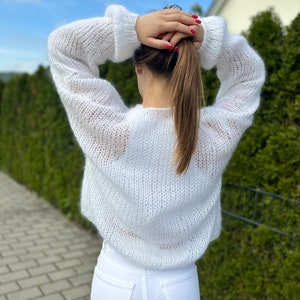 White Mohair Cardigan Light Wedding Cardigan Mohair Cardigan Luxury Cardigan Cardigan In Cream  Mohair Bridal Cardigan,Short mohair cardigan