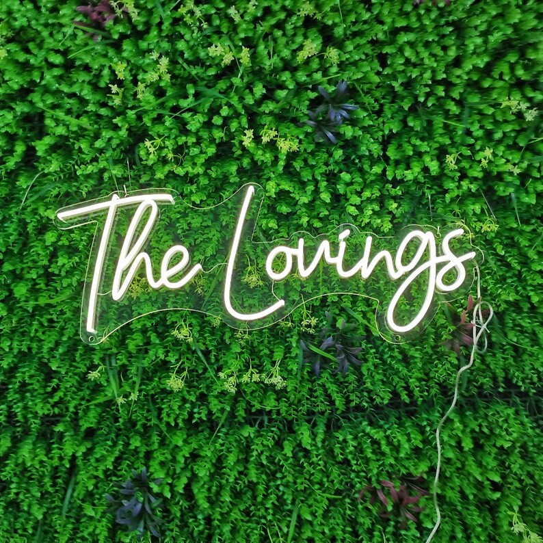 Custom Wedding Neon Sign Last Name Light Decor Etsy