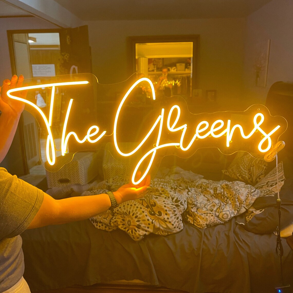 Custom Wedding Neon Sign Last Name Light Decor Etsy
