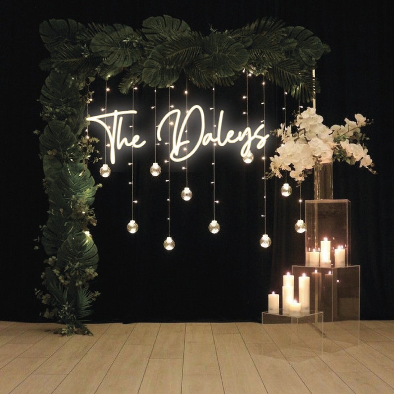 Custom Wedding Neon Sign Last Name Light Decor, Bar Sign, Led Custom Etsy