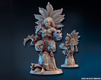 D&D Schamanen Miniatur in Resin für DND und Table Top Gaming