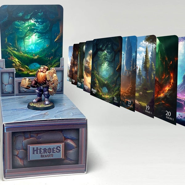 EpicStage Mini Box and backdrops - Display your miniatures