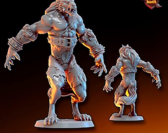 Kyoushuneko – 5 Figurines Loups-garous Soldats WW2 – Échelle 32 Mm – Résine Pré-assemblée – Pour DnD Et Jeux De Guerre – Horreur Surnaturelle
