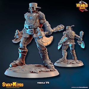 Firbolg miniature v4 • digital stl for 3d printing• D&D Dungeons and Dragons • Tabletop Gaming •