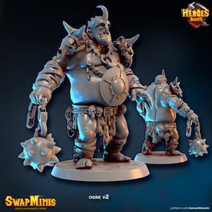 ogre v2 • digital stl for 3d printing• D&D Dungeons and Dragons • Tabletop Gaming •