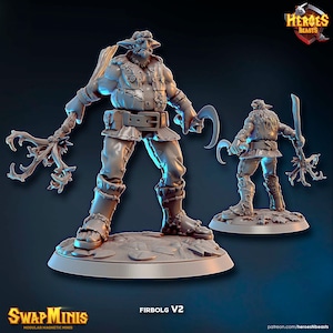 Firbolg miniature v2 • digital stl for 3d printing• D&D Dungeons and Dragons • Tabletop Gaming •