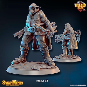Firbolg miniature v3 • digital stl for 3d printing• D&D Dungeons and Dragons • Tabletop Gaming •