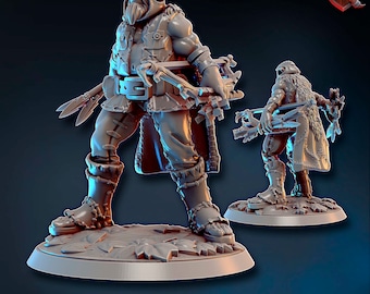 Firbolg miniature v3 • digital stl for 3d printing• D&D Dungeons and Dragons • Tabletop Gaming •