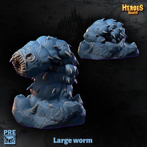 Large worm - ( digital stl file for 3d printing ) great for D&D Dungeons and Dragons miniature