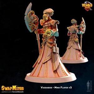 Vasdabor - Mind Flayer v3  • digital stl for 3d printing• D&D Dungeons and Dragons • Tabletop Gaming •