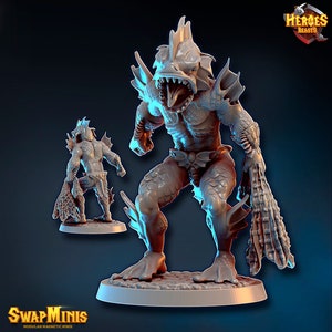 Fish Folk • digital stl for 3d printing• D&D Dungeons and Dragons • Tabletop Gaming •