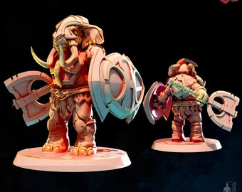 Loxodon - elephant folk v1  miniatures For D&D Dungeons and Dragons • Tabletop Gaming • Wargaming miniatures