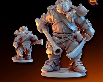 Hippofolk / giff v4 • digital stl for 3d printing• D&D Dungeons and Dragons • Tabletop Gaming •