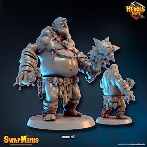 ogre/ Cyclops v1 • digital stl for 3d printing• D&D Dungeons and Dragons • Tabletop Gaming •