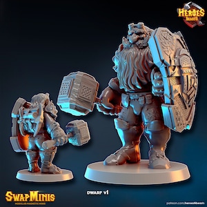 d&nd Miniatur Zwergen Hammer Kämpfer -) Dungeons and Dragons • Tabletop Gaming •