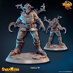 Firbolg miniature v1 • digital stl for 3d printing• D&D Dungeons and Dragons • Tabletop Gaming •