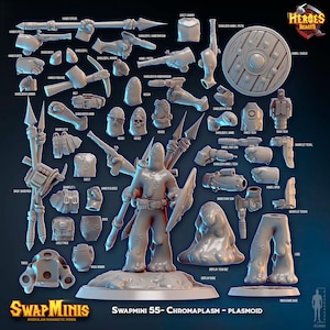Swapmini 55 -  Chromaplasm- plasmoid- ( digital stl file for 3d printing ) D&D Dungeons and Dragons • Tabletop Gaming • Wargaming miniatures