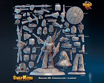 Swapmini 55 - Cromaplasma - plasmoide - (archivo stl digital para impresión 3D) D&D Dungeons and Dragons • Juegos de mesa • Miniaturas de Wargaming