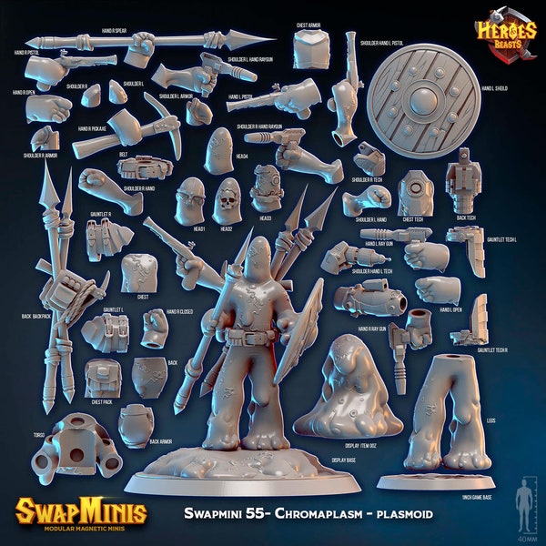Swapmini 55 - Chromaplasm- plasmoid- Pour D&D Dungeons and Dragons • Jeux de table • Miniatures de jeux de guerre