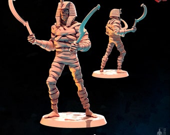 Amran - Cursed Mummy v2   -  miniatures For D&D Dungeons and Dragons • Tabletop Gaming • Wargaming miniatures