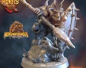 Gnoll - crouched Spearman For D D Dungeons and Dragons Tabletop Gaming Wargaming miniatures